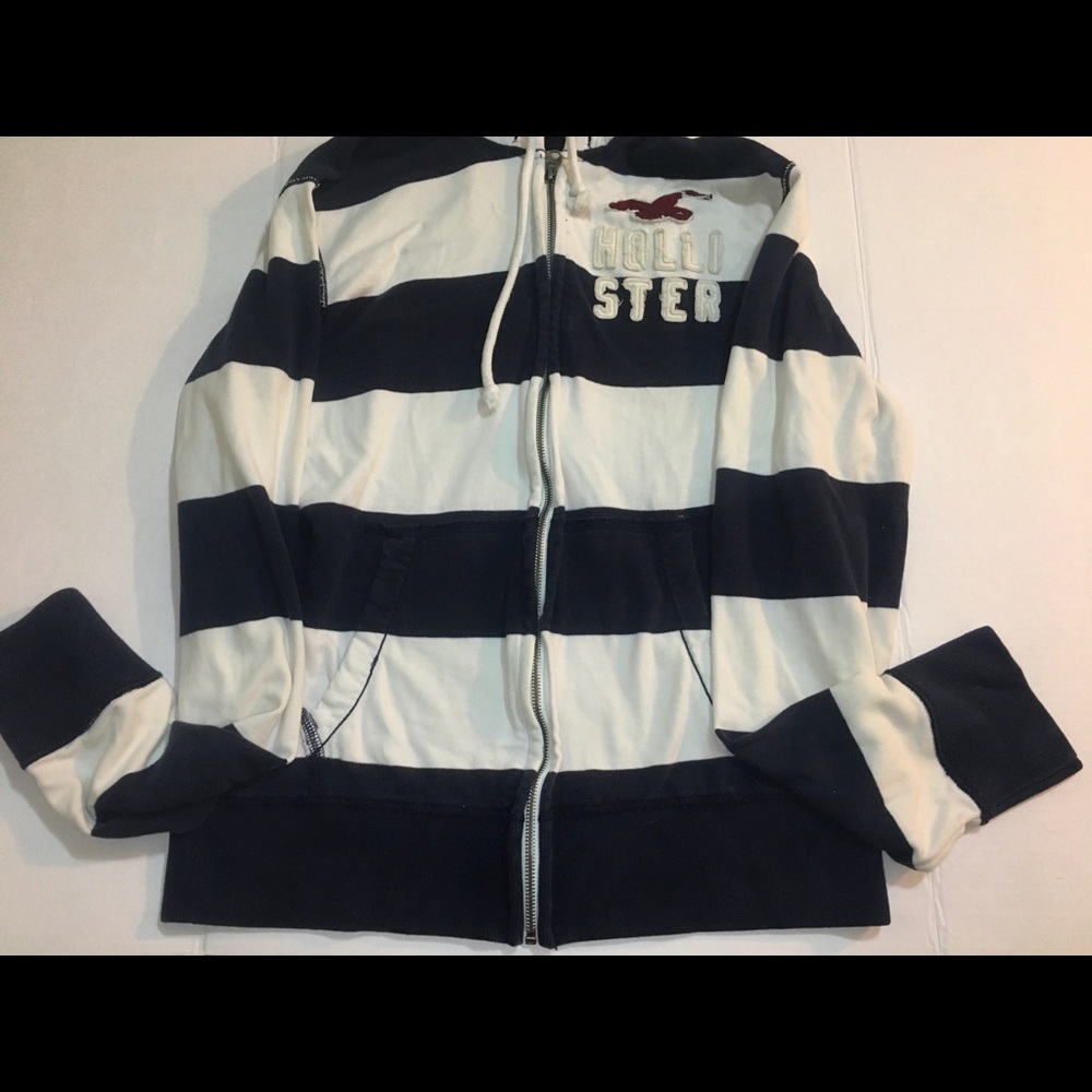 Hollister Striped Zip Up